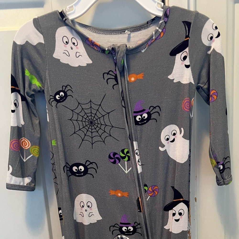 Halloween Bamboo Footie